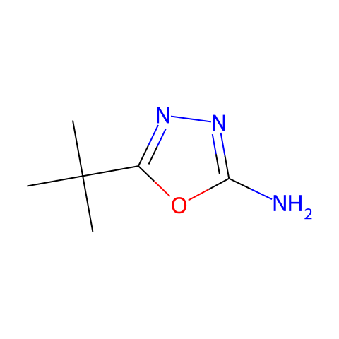 5-叔丁基-1,3,4-氧杂二唑-2-胺结构图