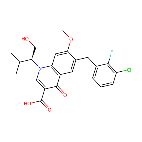 Elvitegravir (GS-9137, JTK-303)结构图
