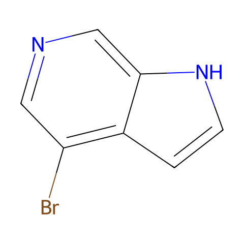 4-溴-1H-吡咯并[2,3-c]吡啶结构图