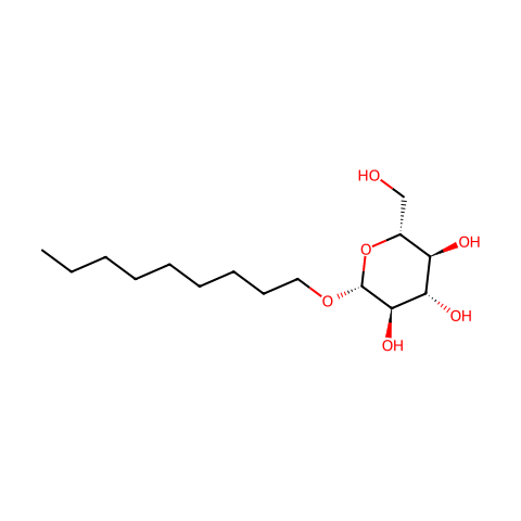 壬基-β-D-吡喃葡糖苷结构图