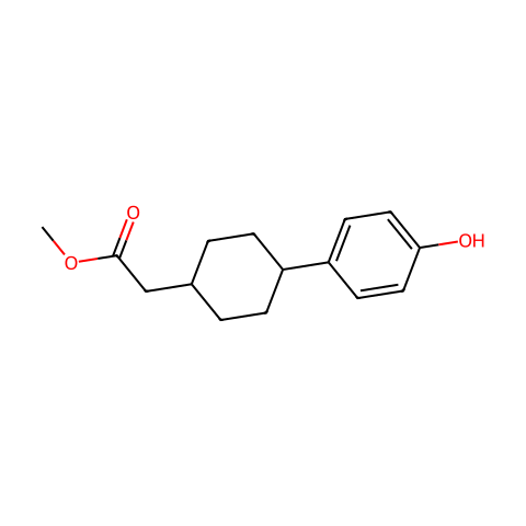 Methyl 2-((1s,4s)-4-(4-hydroxyphenyl)cyclohexyl)acetate结构图