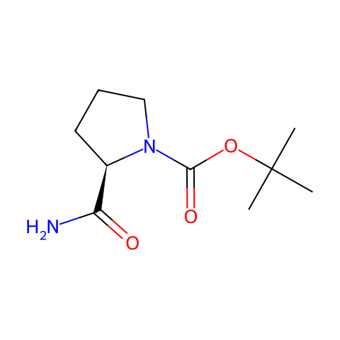 (R)-Boc-D-脯氨酸酰胺结构图