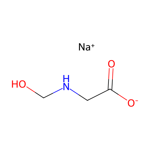 N-羟甲基甘氨酸钠结构图