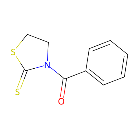 3-Benzoylthiazolidine-2-thion结构图