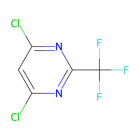 4,6-二氯-2-(三氟甲基)嘧啶结构图