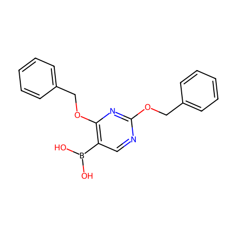 2,4-二苄氧基嘧啶-5-硼酸（含有不等量酸酐）结构图