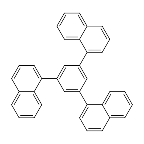 1,3,5-三(1-萘基)苯结构图