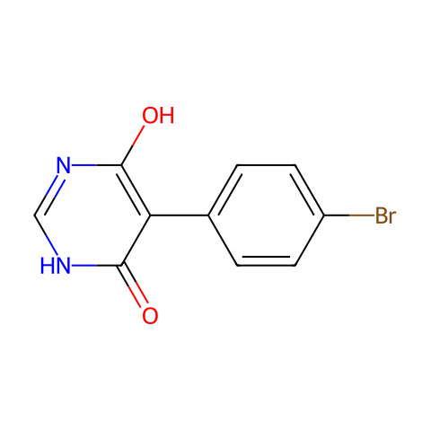 5-(4-溴苯基)-6-羟基嘧啶-4(1H)-酮结构图