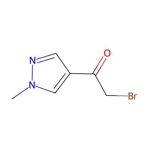 2-溴-1-(1-甲基-1H-吡唑-4-基)乙酮结构图