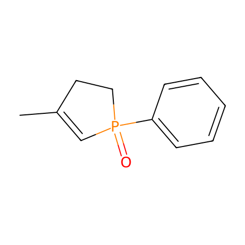 3-甲基-1-苯基-2-磷杂环戊烯-1-氧化物结构图