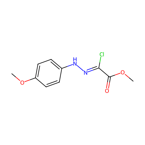 Acetic acid, 2-chloro-2-[2-(4-methoxyphenyl)hydrazinylidene]-, methyl ester结构图