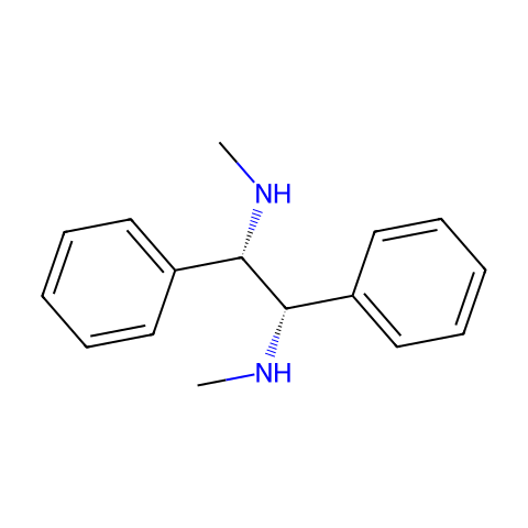 (1S,2S)-N,N′-二甲基-1,2-二苯基-1,2-乙二胺结构图