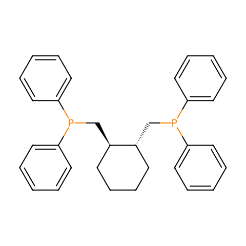 (1R,2R)-(-)-1,2-BIS(DIPHENYLPHOSPHINOMETHYL)CYCLOHEXANE结构图