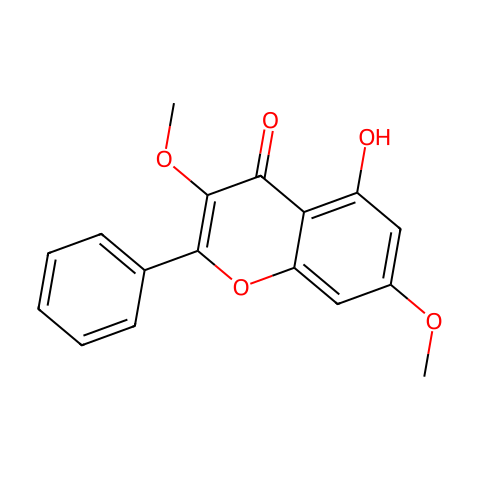 5-羟基-3,7-二甲氧基黄酮结构图