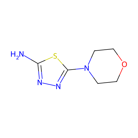5-MORPHOLIN-4-YL-1,3,4-THIADIAZOL-2-AMINE结构图