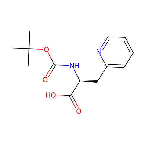 Boc-3-(2-吡啶基)-L-丙氨酸结构图