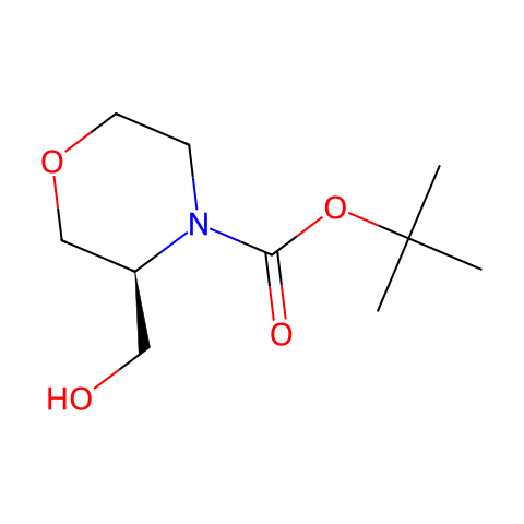 (S)-3-Hydroxymethylmorpholine-4-carboxylic Acid tert-Butyl Ester结构图