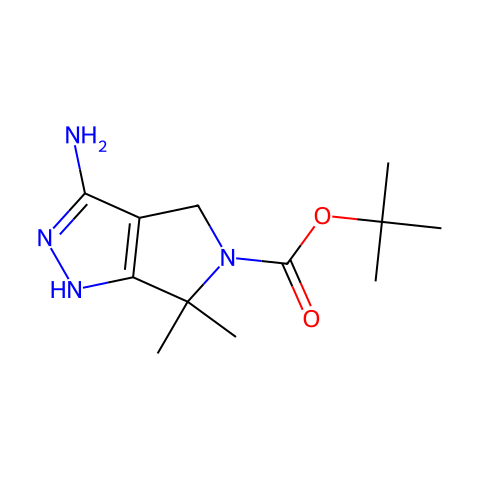 tert-butyl 3-aMino-6,6-diMethylpyrrolo[3,4-c]pyrazole-5(1H,4H,6H)-carboxylate结构图