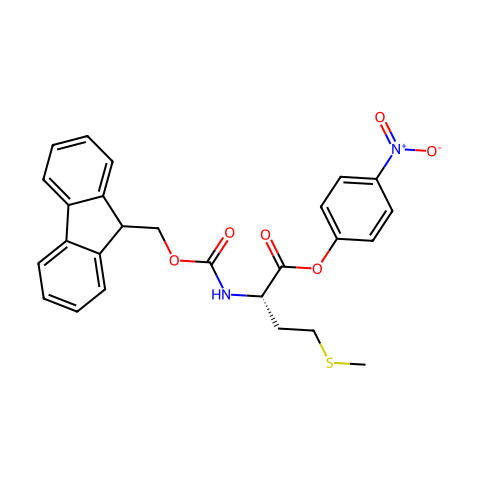 Fmoc-L-蛋氨酸4-硝基苯酯结构图