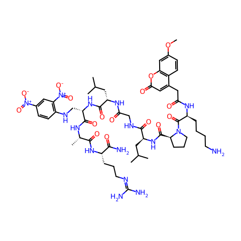 Mca-Lys-Pro-Leu-Gly-Leu-Dap(Dnp)-Ala-Arg-NH2结构图