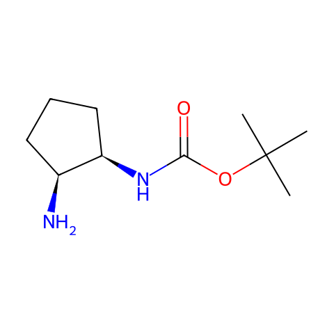 (1R,2S)-1-(N-BOC-氨基)-2-氨基环戊烷结构图