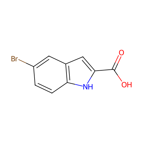 5-溴吲哚-2-羧酸结构图