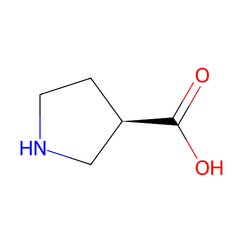 (R)-吡咯烷-3-甲酸结构图