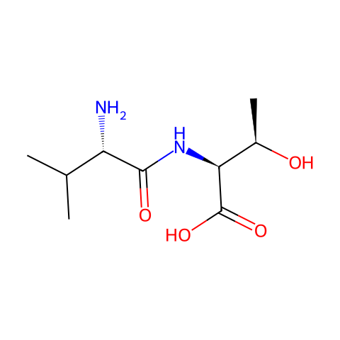 L-缬氨酰-L-苏氨酸结构图