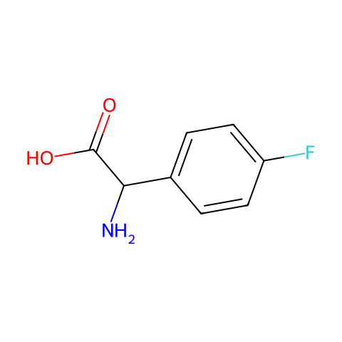 4-氟-DL-α-苯基甘氨酸结构图