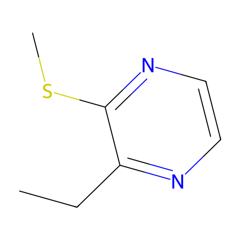 2-乙基-3-甲硫基吡嗪结构图