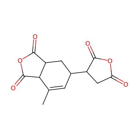 5-(2,5-二氧代四氢呋喃基)-3-甲基-3-环己烯-1,2-二羧酸酐结构图