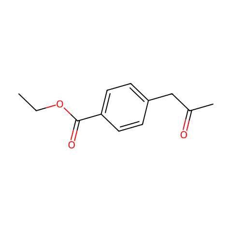 4-(2-氧代丙基)-苯甲酸乙酯结构图