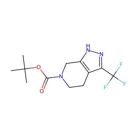 3-三氟甲基-4,5-二氢-1H-吡唑并[3,4-c]吡啶-6(7H)-羧酸叔丁酯结构图
