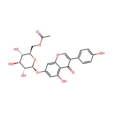 6"-O-乙酰染料木苷结构图