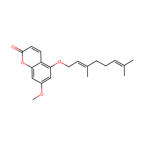 5香叶氧基-7-甲氧基香豆素结构图
