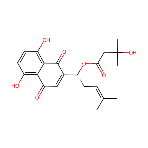 β-羟基异戊酰紫草素结构图
