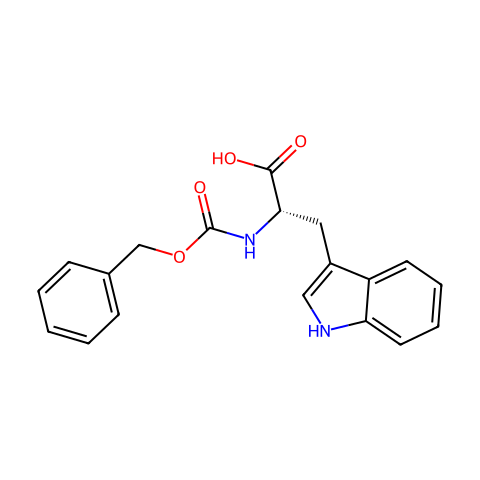N-苄氧羰基-L-色氨酸结构图