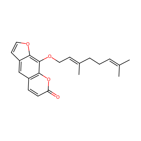 8-香叶草氧基补骨脂素结构图