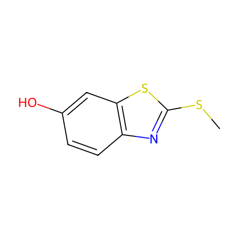 6-Benzothiazolol,2-(methylthio)-(9CI)结构图