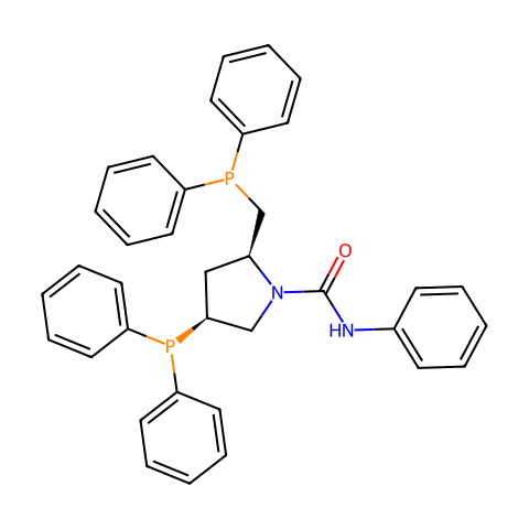 (2S,4S)-4-(Diphenylphosphino)-2-[(diphenylphosphino)methyl]-N-phenyl-1-pyrrolidinecarboxamide结构图