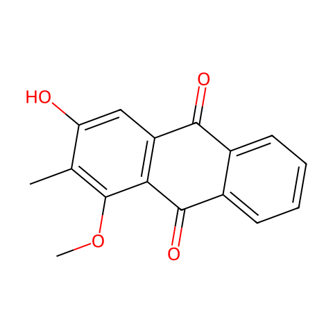 甲基异茜草素-1-甲醚结构图
