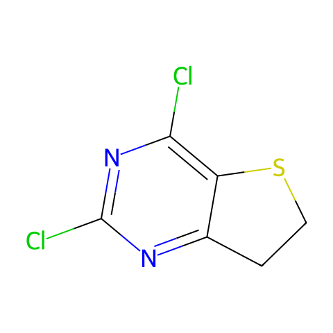 2,4-二氯-6,7-二氢噻吩[3,2-D]嘧啶结构图