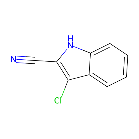 3-Chloro-1H-indole-2-carbonitrile结构图