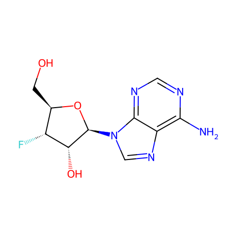 3'-fluoro-3'-deoxyadenosine结构图