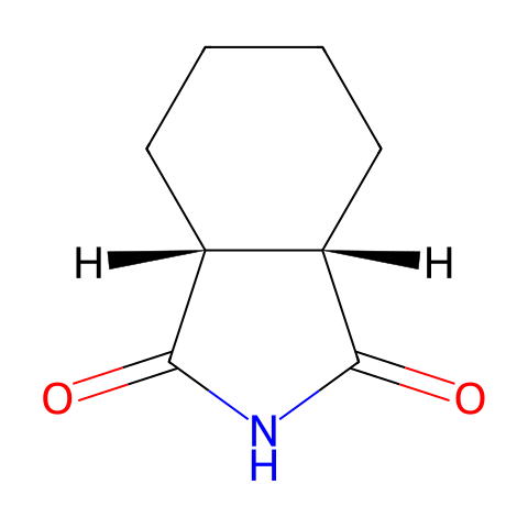 顺式环己-1,2-二甲酰亚胺结构图