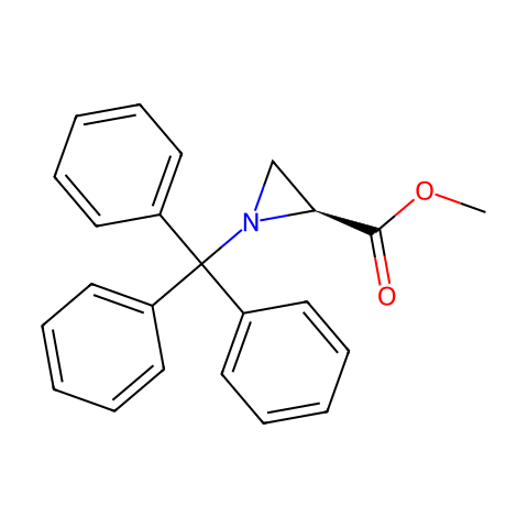 Methyl (S)-N-Tritylaziridine-2-carboxylate结构图