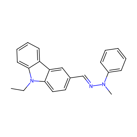 9-乙基咔唑-3-甲醛 N-甲基-N-苯腙结构图