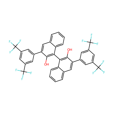 (R)-3,3'-双[3,5-双(三氟甲基)苯基] -1,1'-联-2-萘酚结构图