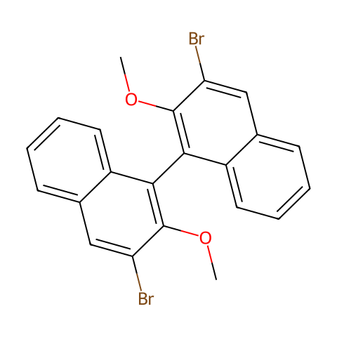 (S)-3,3'-二溴-2,2'-二甲氧基-1,1'-联萘结构图