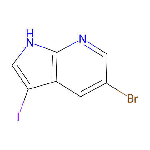 5-溴-3-碘-7-氮杂吲哚结构图